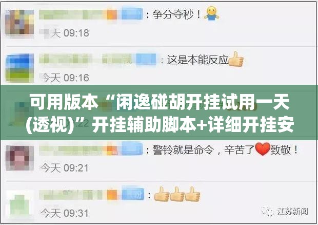 可用版本“闲逸碰胡开挂试用一天(透视)”开挂辅助脚本+详细开挂安装教程
