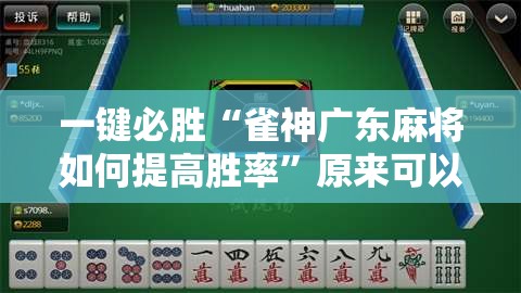 一键必胜“雀神广东麻将如何提高胜率”原来可以开挂