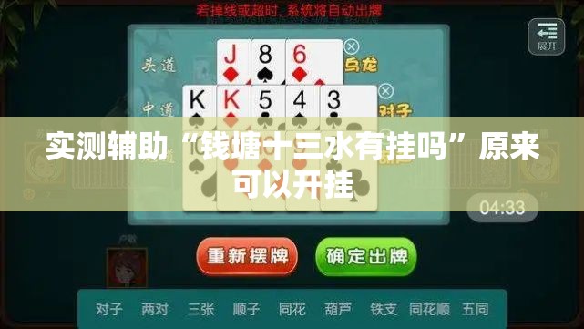 实测辅助“钱塘十三水有挂吗”原来可以开挂