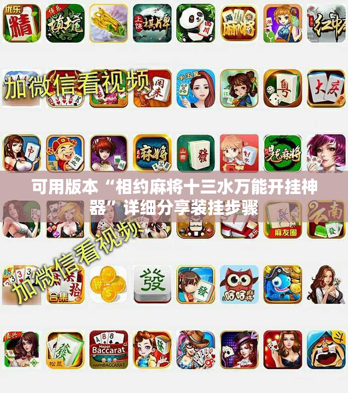 可用版本“相约麻将十三水万能开挂神器”详细分享装挂步骤