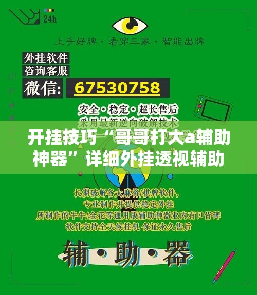 开挂技巧“哥哥打大a辅助神器”详细外挂透视辅助软件教程