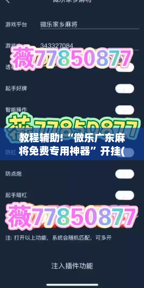 教程辅助!“微乐广东麻将免费专用神器”开挂(透视)辅助神器