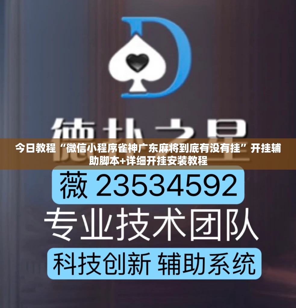 今日教程“微信小程序雀神广东麻将到底有没有挂	”开挂辅助脚本+详细开挂安装教程
