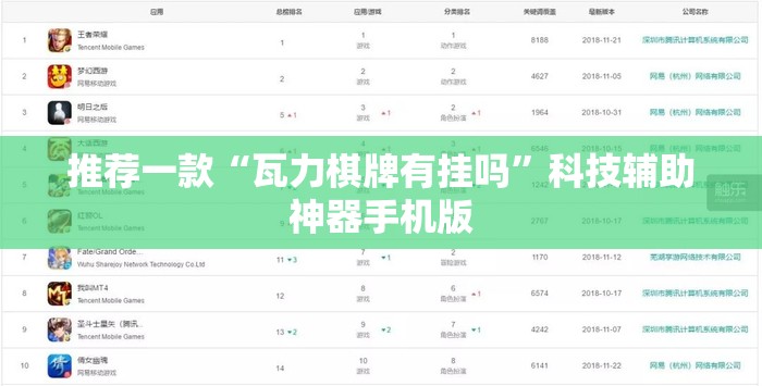 推荐一款“瓦力棋牌有挂吗”科技辅助神器手机版