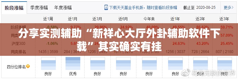 分享实测辅助“新祥心大厅外卦辅助软件下载	”其实确实有挂