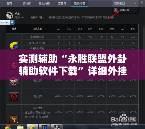 实测辅助“永胜联盟外卦辅助软件下载”详细外挂透视辅助软件教程