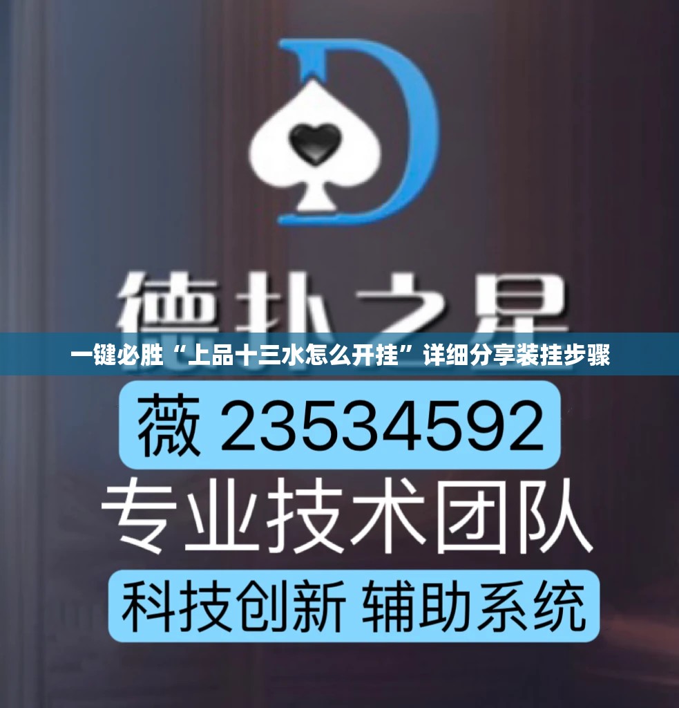 一键必胜“上品十三水怎么开挂”详细分享装挂步骤