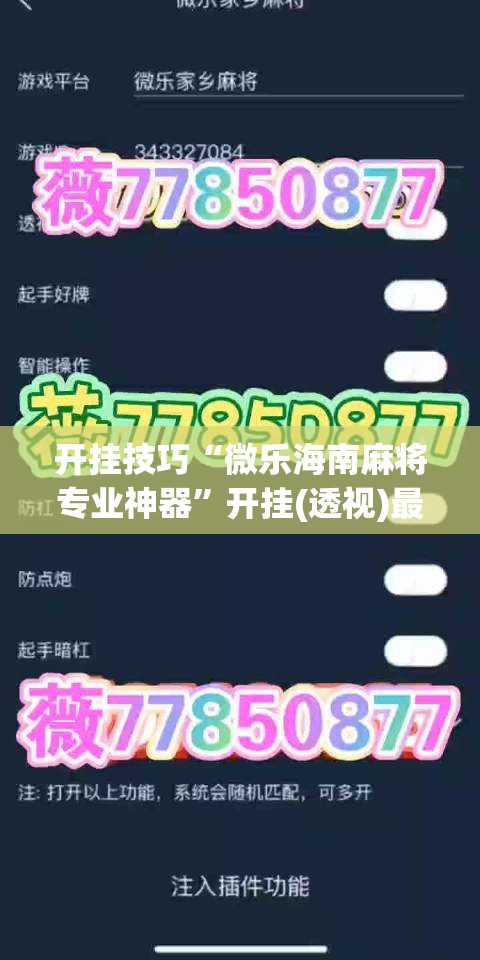 开挂技巧“微乐海南麻将专业神器	”开挂(透视)最新辅助详细