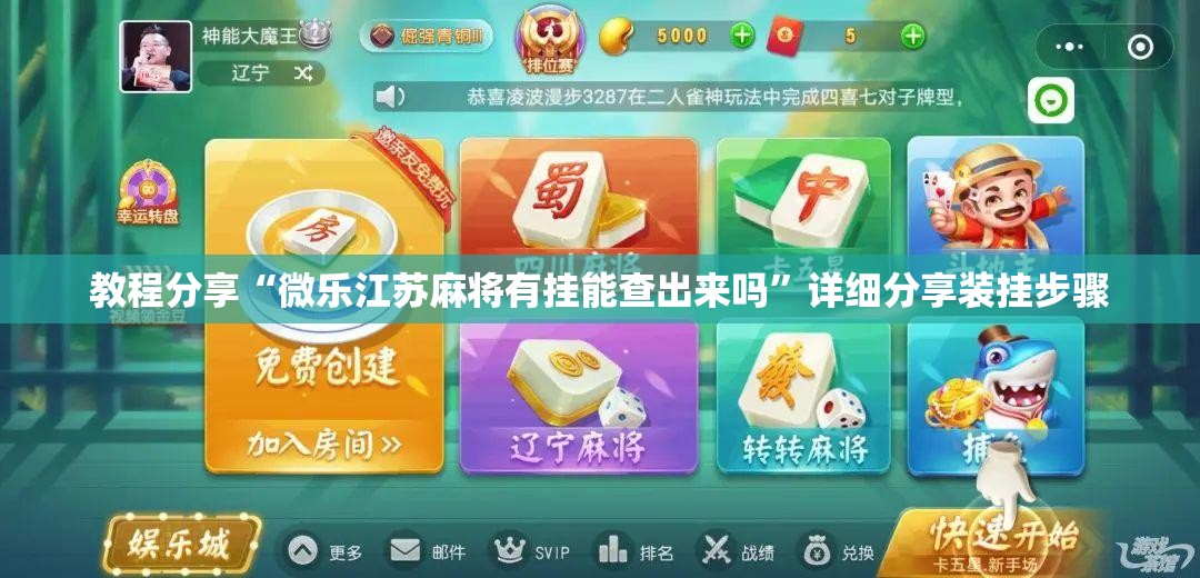 教程分享“微乐江苏麻将有挂能查出来吗”详细分享装挂步骤