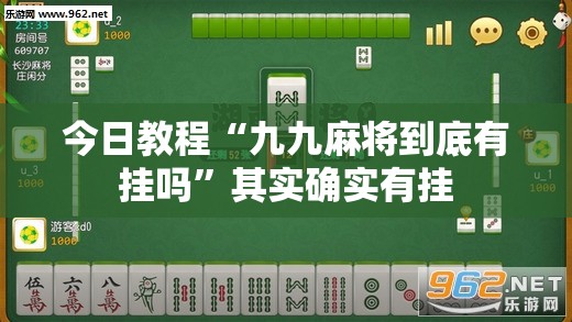 今日教程“九九麻将到底有挂吗	”其实确实有挂