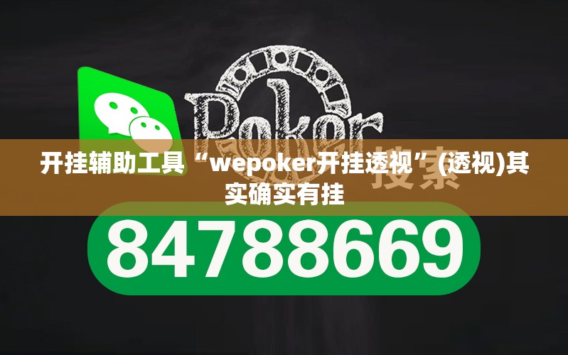 开挂辅助工具“wepoker开挂透视	”(透视)其实确实有挂