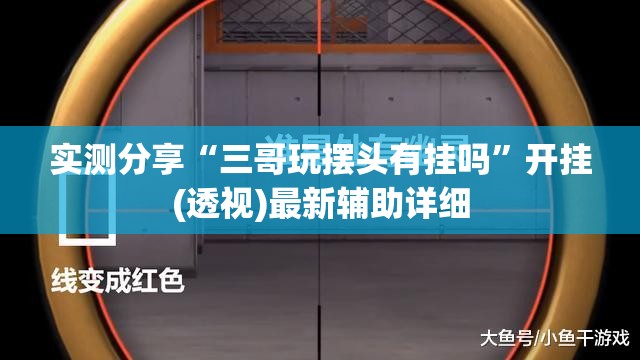 实测分享“三哥玩摆头有挂吗	”开挂(透视)最新辅助详细