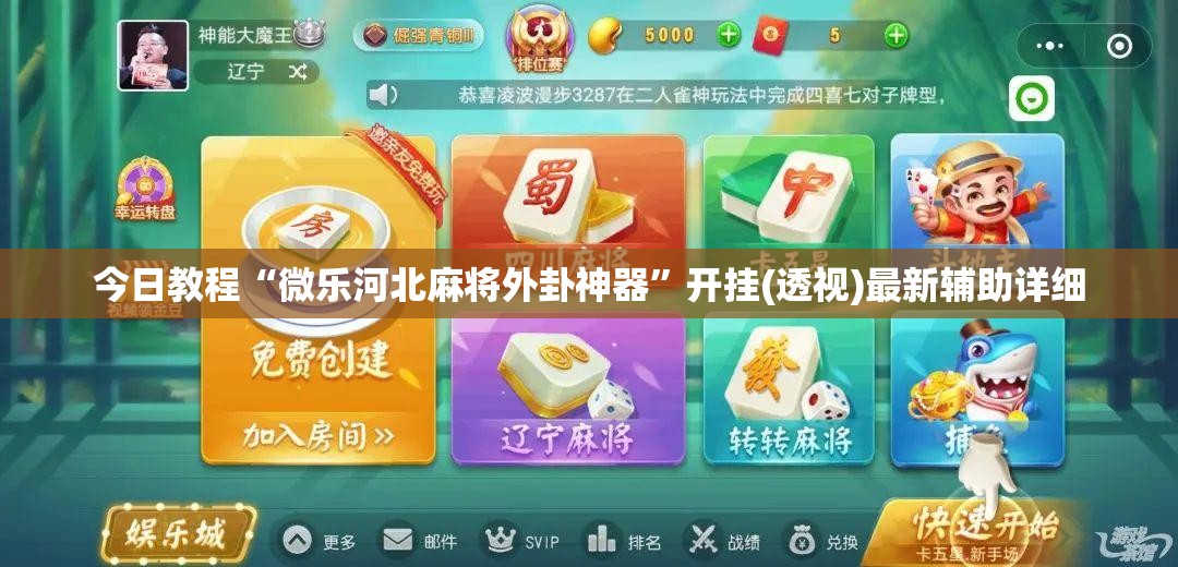 今日教程“微乐河北麻将外卦神器”开挂(透视)最新辅助详细