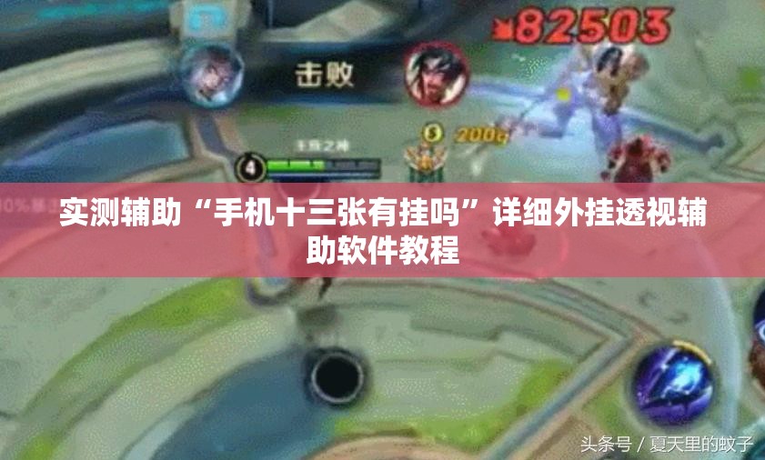 实测辅助“手机十三张有挂吗”详细外挂透视辅助软件教程