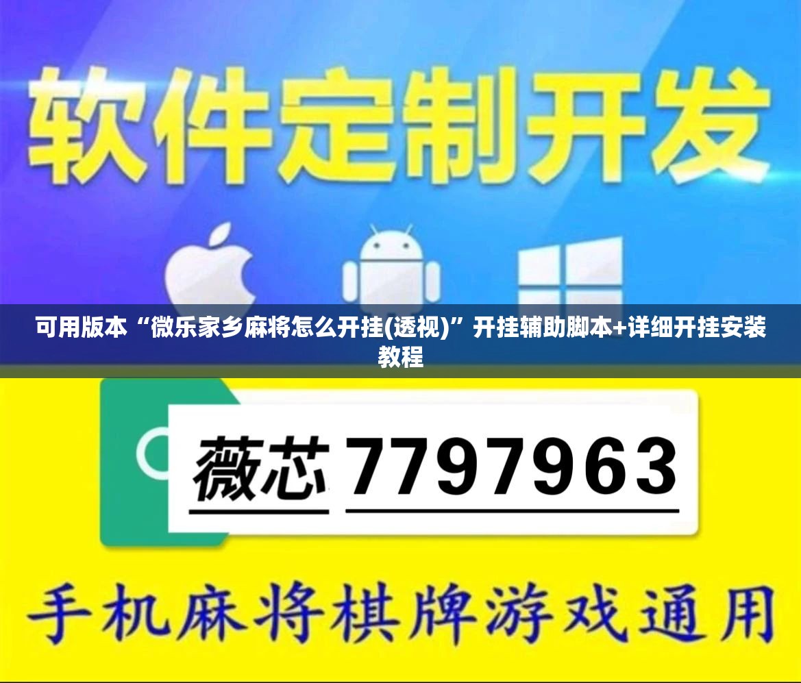 可用版本“微乐家乡麻将怎么开挂(透视)”开挂辅助脚本+详细开挂安装教程