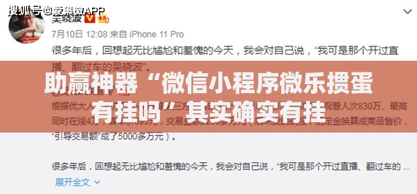 助赢神器“微信小程序微乐掼蛋有挂吗”其实确实有挂