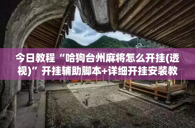 今日教程“哈狗台州麻将怎么开挂(透视)”开挂辅助脚本+详细开挂安装教程