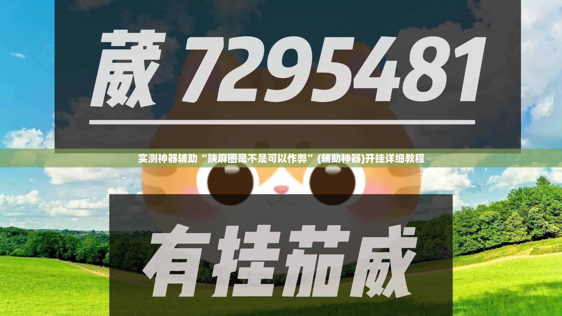 实测神器辅助“陕麻圈是不是可以作弊”(辅助神器)开挂详细教程