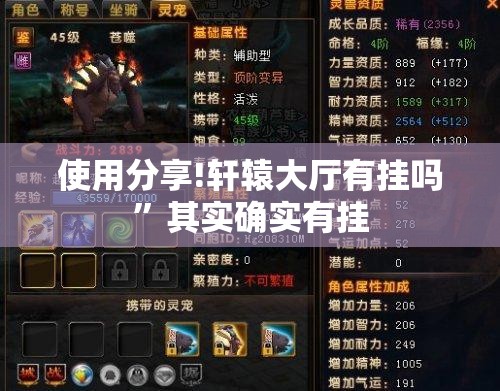 使用分享!轩辕大厅有挂吗”其实确实有挂