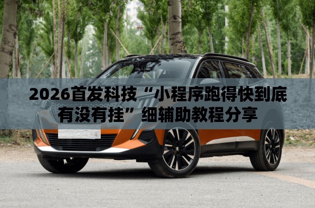 2026首发科技“小程序跑得快到底有没有挂”细辅助教程分享