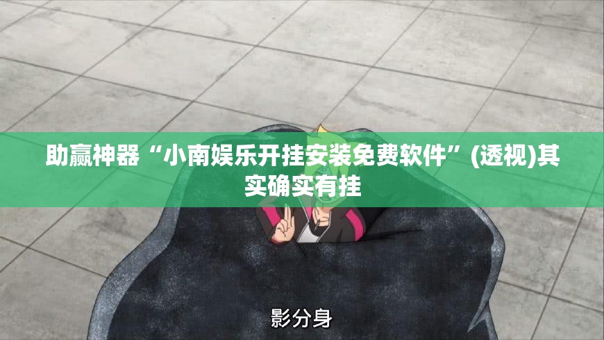 助赢神器“小南娱乐开挂安装免费软件”(透视)其实确实有挂