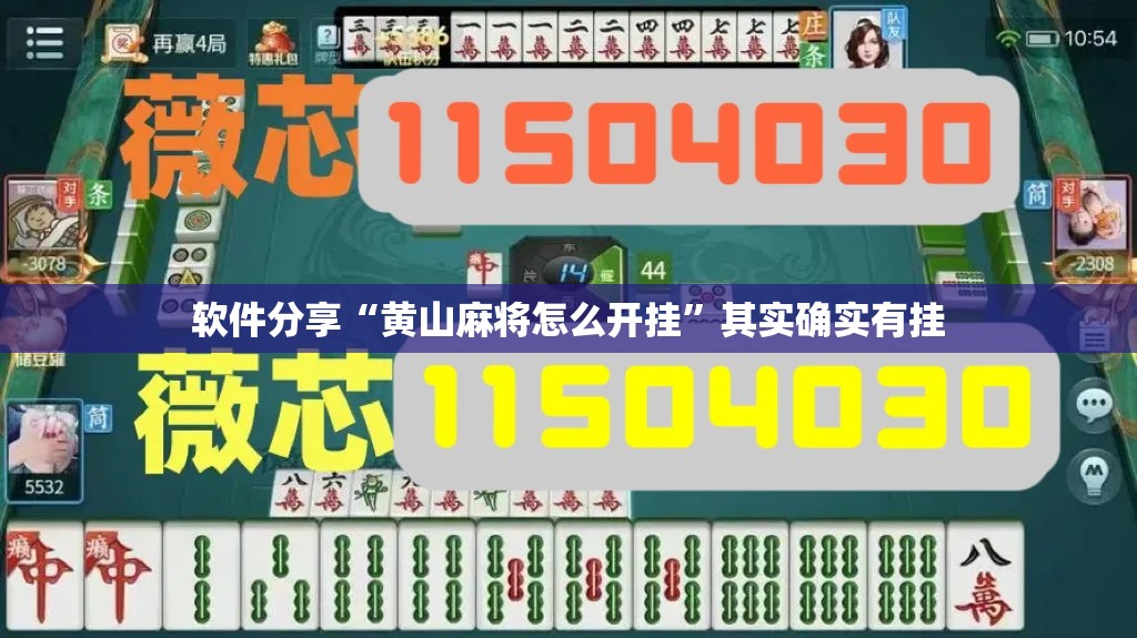 软件分享“黄山麻将怎么开挂”其实确实有挂