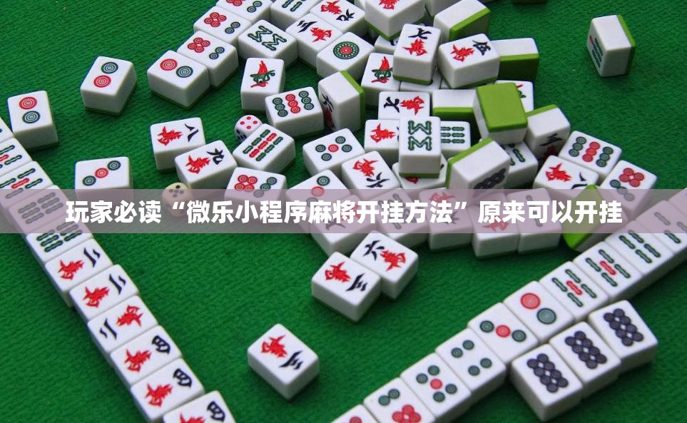 玩家必读“微乐小程序麻将开挂方法”原来可以开挂