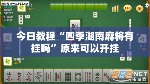 今日教程“四季湖南麻将有挂吗”原来可以开挂