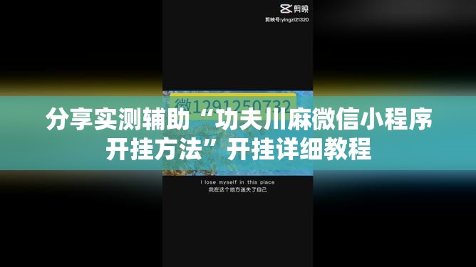 分享实测辅助“功夫川麻微信小程序开挂方法”开挂详细教程