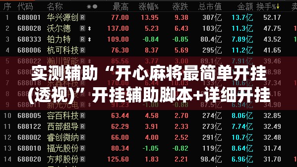 实测辅助“开心麻将最简单开挂(透视)”开挂辅助脚本+详细开挂安装教程