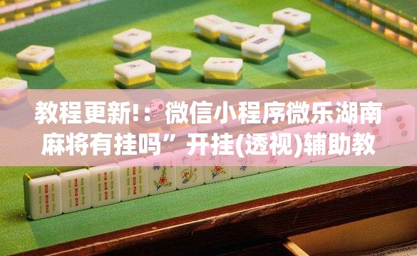 教程更新!：微信小程序微乐湖南麻将有挂吗”开挂(透视)辅助教程