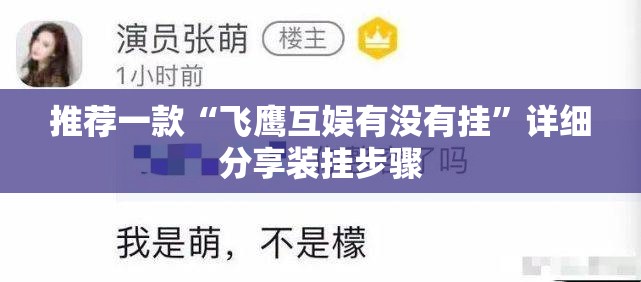 推荐一款“飞鹰互娱有没有挂”详细分享装挂步骤