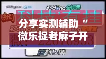 分享实测辅助“微乐捉老麻子开挂辅助器通用版	”详细开挂教程