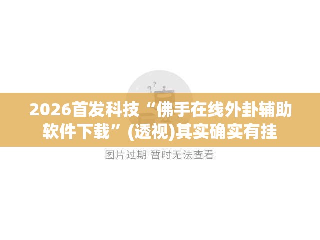 2026首发科技“佛手在线外卦辅助软件下载”(透视)其实确实有挂