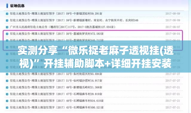 实测分享“微乐捉老麻子透视挂(透视)	”开挂辅助脚本+详细开挂安装教程
