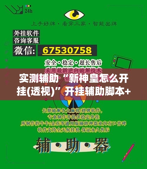 实测辅助“新神皇怎么开挂(透视)”开挂辅助脚本+详细开挂安装教程