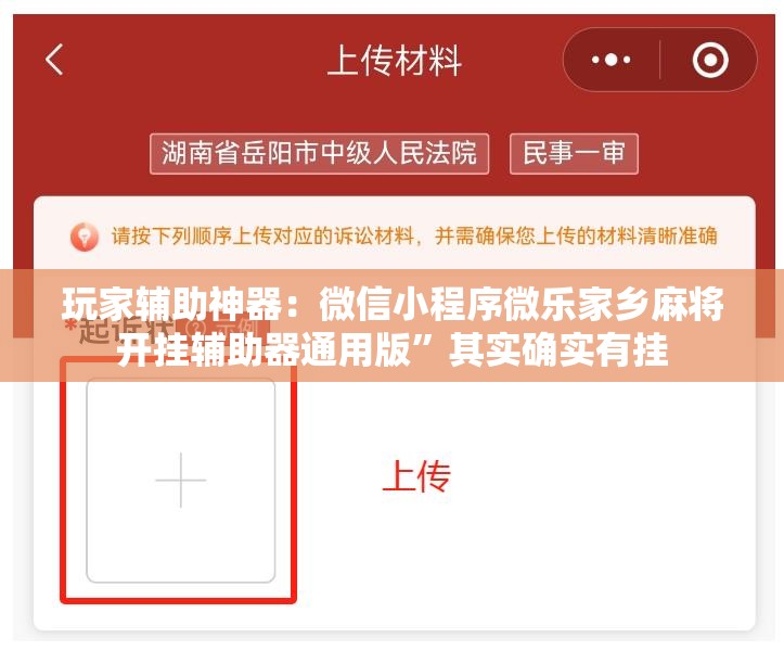 玩家辅助神器：微信小程序微乐家乡麻将开挂辅助器通用版”其实确实有挂