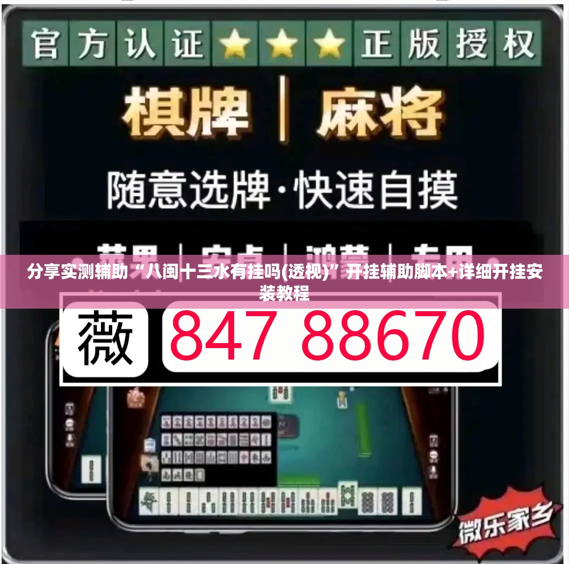 分享实测辅助“八闽十三水有挂吗(透视)	”开挂辅助脚本+详细开挂安装教程